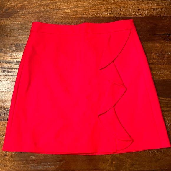 J Crew Ruffle Wool Mini Skirt - Picture 2 of 7